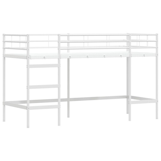  Kiddos Loft Senge Ramme med Gardiner Hvit og blå 99,5 x 190 cm