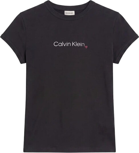 Calvin Klein Jeans Ss Slim Fit Heart Logo Tee Black S