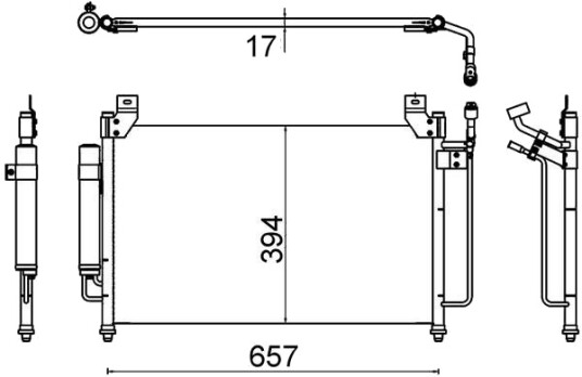 MAHLE AC 642 000S Kondensator, klimaanlegg MAHLE AC 642 000S Kondensator, klimaanlegg