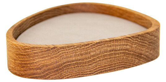 Lind Dna Wood Box Curve eik med 8 glassbrikker lys grå Lind Dna Wood Box Curve eik med 8 glassbrikker lys grå