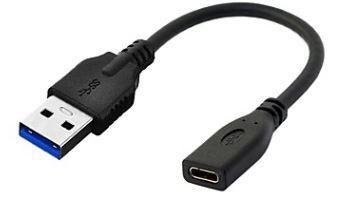 Microconnect USB 3.2 Gen 2 Adapter 0,2m USB-A til USB-C Svart