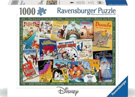 Ravensburger Puslespill Disney Vintage Movie Post.1000p 12000689