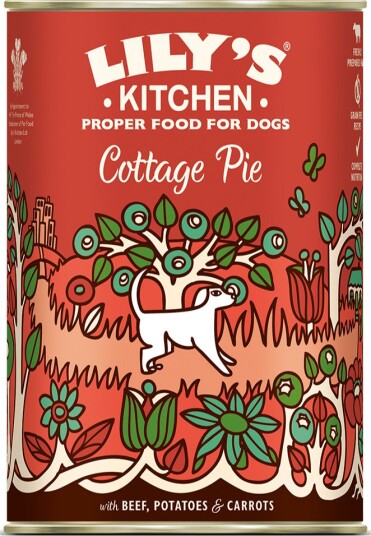 Lily's Kitchen våtfôr Dinner med poteter og gulrøtter Okse 6 x 400 g