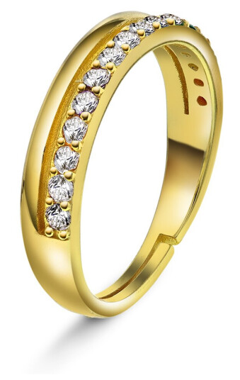 Pan Jewelry Austin ring i 925 forgylt sølv med zirkonia