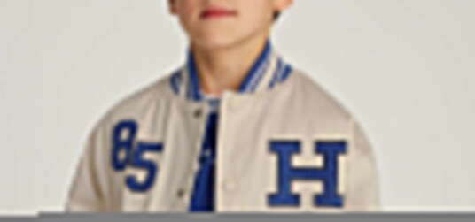 Tommy Hilfiger Jakke Twill Merke Varsity Classic+ Beige Tommy Hilfiger 10 år (140) Overgangsjakke Blå