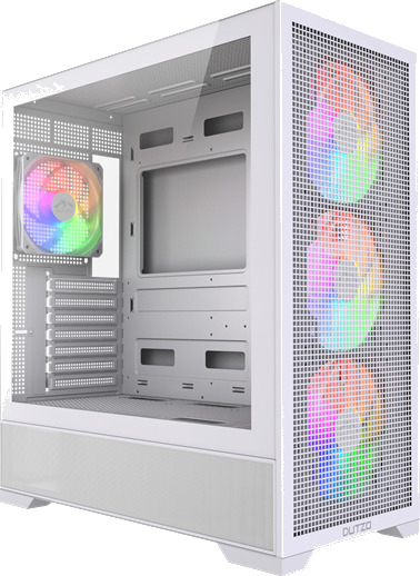 DUTZO C740 Airflow ARGB Kabinett Miditower Hvit DUTZO C740 Airflow ARGB Kabinett Miditower Hvit