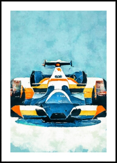 Dynamic Formula Race Car Plakat / 21x30