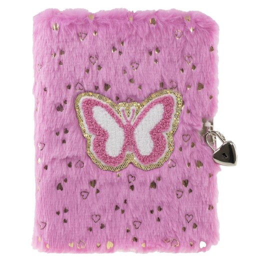 Tinka Plush Diary with Lock Pink Butterfly 8-802166