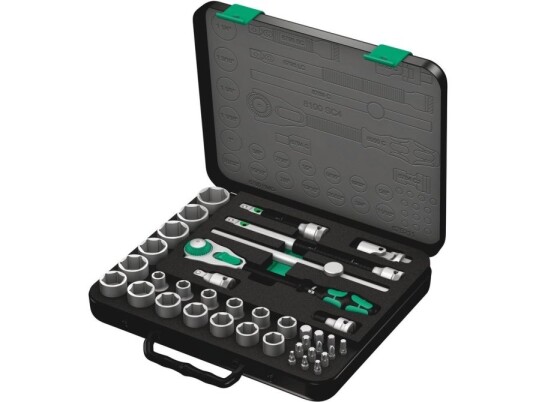 Wera 05003647001, Støpselsett, 1/2", Imperisk, 1 Hoder, 1-1/16,1-1/8,1-3/16,1-1/4,1/2,3/4,3/8,5/8,7/16,7/8,9/16,11/16,13/16,15/16,19/32,25/32", T20, T25, T30, T40, T45, T50, T55