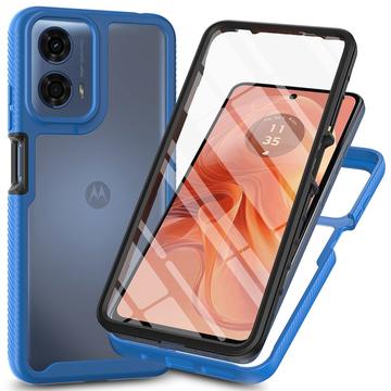 Motorola Moto E14/G24/G04/G04s 360 Beskyttelse Deksel Blå/Klar