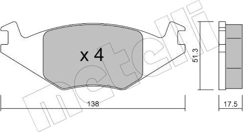 METELLI 22 0047 0 Bremseklosser