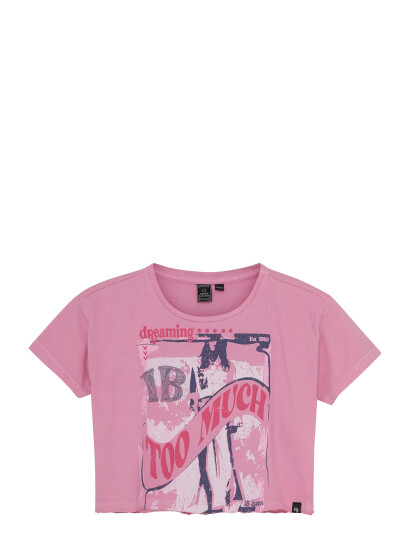 Indian Blue Jeans T-Shirt Wide Cropped Pink 116