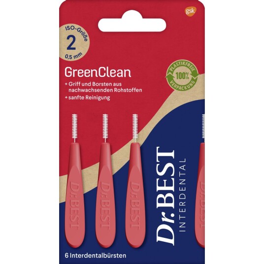 Dr. Best Gap børster GreenClean 0,50 mm. ISO 2 RØD Dr. Best Gap børster GreenClean 0,50 mm. ISO 2 RØD