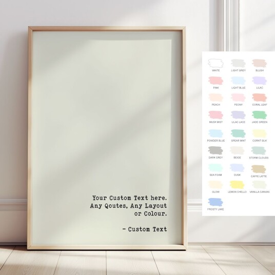 Personlig plakat Tilpasset sitatdesign