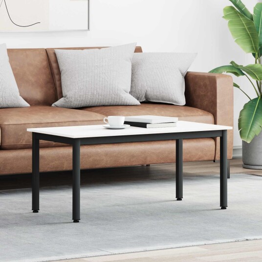 Kaffebord Hvit 100 x 50 x 45 cm Massiv furu