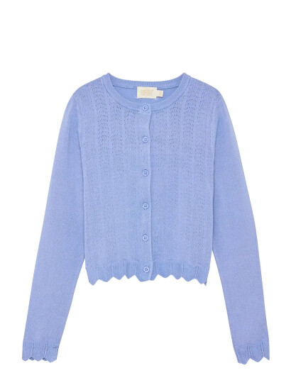 Creamie Cardigan Pointelle Blue 104