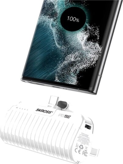 Skross Powerbank 5000 mAh med Power Stand 18,5 W til smartphone