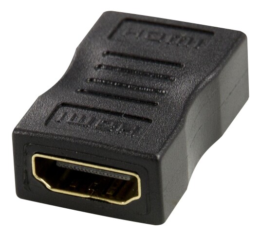 Deltaco HDMI adapter, gold-plated connectors, 4K UHD, black Deltaco HDMI adapter, gold-plated connectors, 4K UHD, black