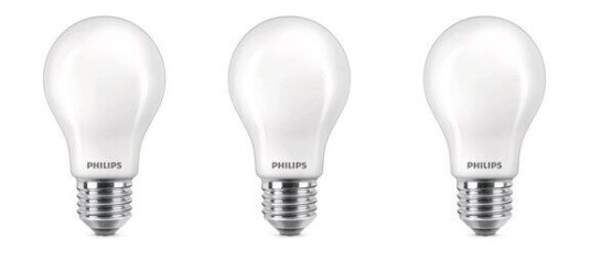 Philips LED-lyspære 7W/827 (60W) frosted 3-pack E27