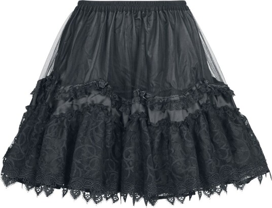Sinister Gothic Goth Kort skjørt Gotisk Skjørt XS til XXL Damer svart Sinister Gothic Goth Kort skjørt Gotisk Skjørt XS til XXL Damer svart