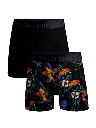 Muchachomalo 1010 Parrot 01 2pk Boxer Print/solid Cm Print/solid Medium