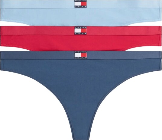 Tommy Hilfiger 3 Pack Thong Blue M