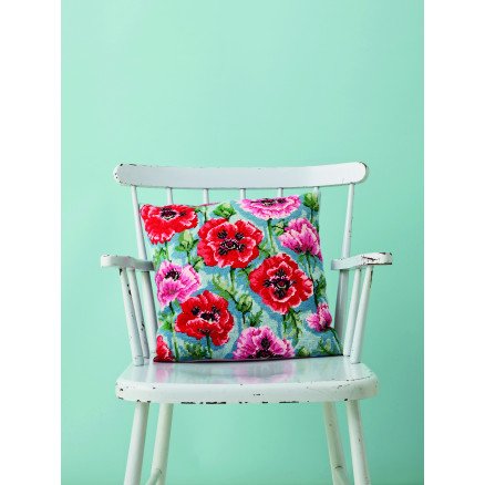 Permin Broderisett Valmuer 39x39cm