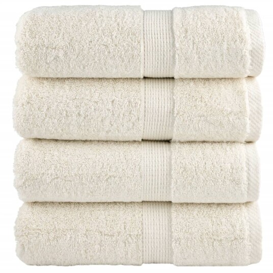 Premium gjestehåndklærb SOLUND 4 stk krem 30x50cm 600 g/m2 Premium gjestehåndklærb SOLUND 4 stk krem 30x50cm 600 g/m2