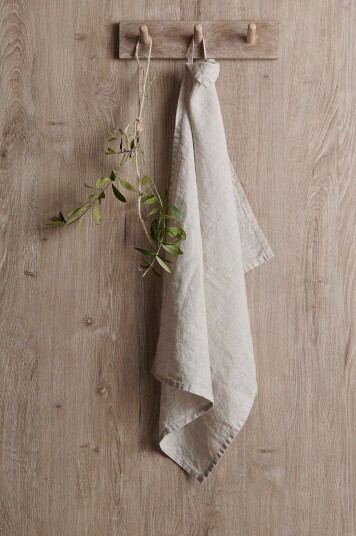 Ellos Home Kjøkkenhåndkle Malva i 100% lin Beige Ellos Home Kjøkkenhåndkle Malva i 100% lin Beige