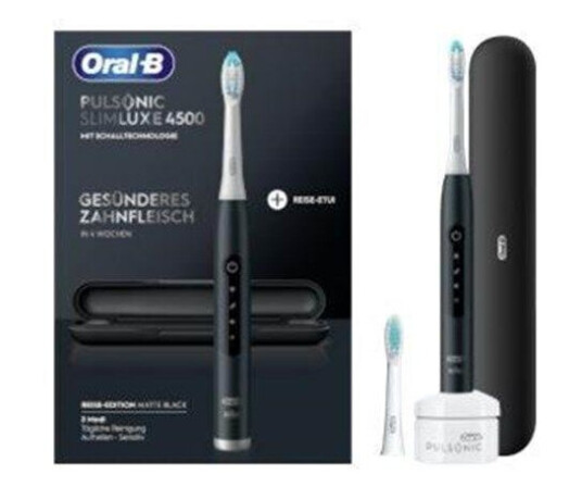Oral-B Pulsonic Slim Luxe 4500 Elektrisk tannbørste med Reiseetui, Sort