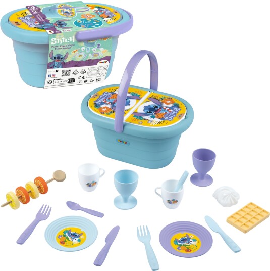 Smoby Stitch Pikniksett med 19 Tilbehør - Lekesett for Barn Smoby Stitch Pikniksett med 19 Tilbehør - Lekesett for Barn