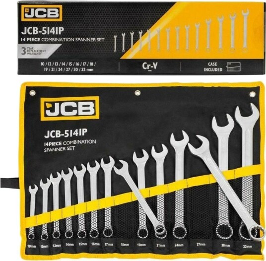 JCB Fastnøkkelsett 14 Deler 10-32mm