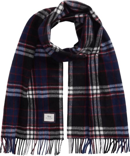 Tommy Hilfiger Th Wool Check Scarf BLACK CHECK One Size