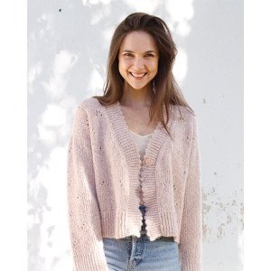 Sweetness Imprint by DROPS Design Cardigan Strikkeoppskrift str. S Small