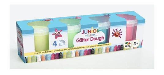 Junior Designer Glitter Dough 4-Pack 4x100g Junior Designer Glitter Dough 4-Pack 4x100g