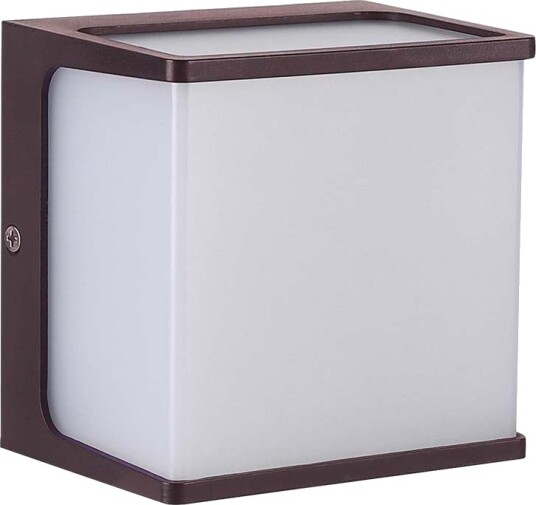V Tac 8W LED vegglampe IP65 brun kropp 4000K 800lm 120x120x92mm Kulør : Nøytral V Tac 8W LED vegglampe IP65 brun kropp 4000K 800lm 120x120x92mm Kulør : Nøytral