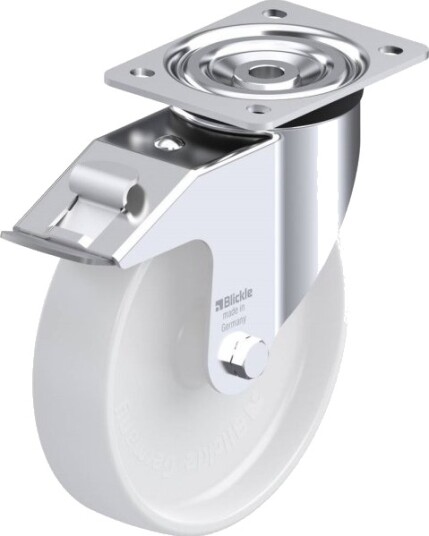 Blickle 89086 L-Po 200G-Fi Styrehjul Med Brems Hjuldiameter 200 Mm Bæreevne (Maks.) 400 Kg 1 Stk