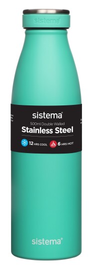 Drikkeflaske stål 500 ml mintgrønn