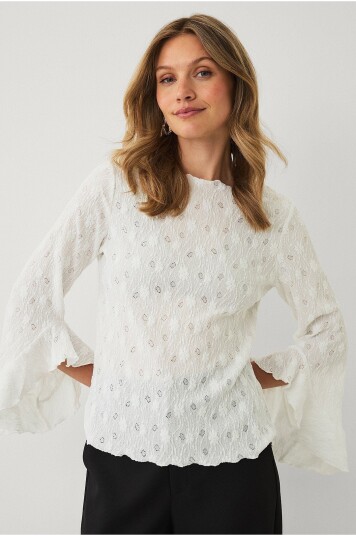 Ellos Collection Topp med volanger Hvit