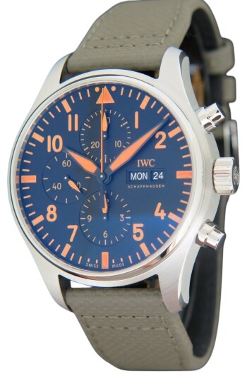 IWC Herreklokke IW377730 Pilots Sort/Lær Ø43 mm