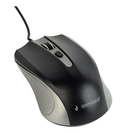 Gembird MUS-4B-01 USB Optisk Kablet Mus med 4 Knapper og 1200 DPI Romgrå/Svart