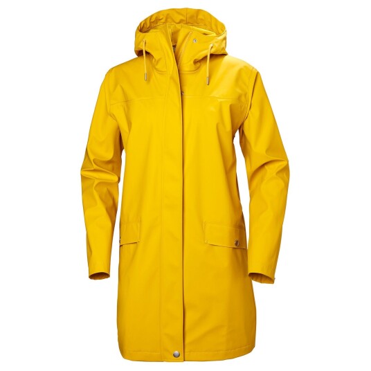 Helly Hansen Dame Moss Vanntett Regn Frakk Gull S HvitS Helly Hansen Dame Moss Vanntett Regn Frakk Gull S HvitS