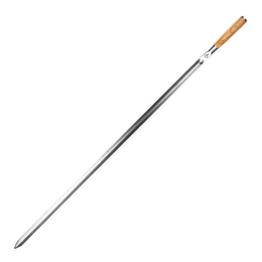 Forged Churrasco grillspyd V form 70 cm stål/oliventre