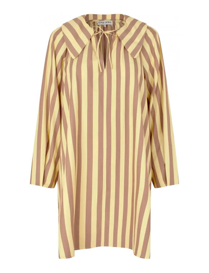 STINE GOYA 2512 Soft Striped Embroidery Colla Yellow S STINE GOYA 2512 Soft Striped Embroidery Colla Yellow S