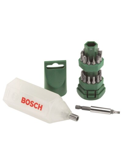 Bosch 25-delers Skrubits Sett med Torx, Phillips, Pozidriv - 25 mm