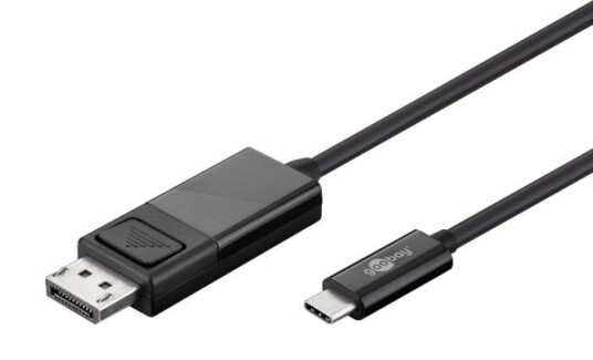 Plexgear USB-C til DisplayPort-kabel 1,2 m - Svart Plexgear USB-C til DisplayPort-kabel 1,2 m - Svart