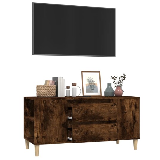 vidaXL TV-benk røkt eik 102x44,5x50 cm konstruert tre vidaXL TV-benk røkt eik 102x44,5x50 cm konstruert tre