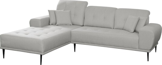 Rapale 3 seters Sofa med Divan Venstre med Puter Grå