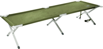 Mackenzie Aluminium Camping Bed, feltseng Green One Size