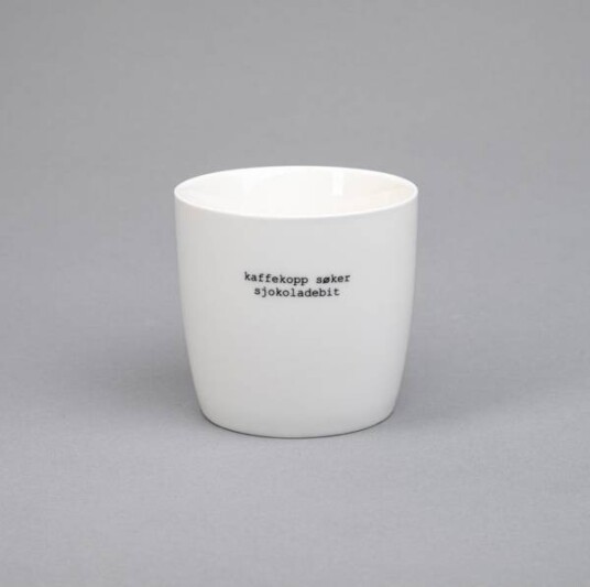 Sögne Home  Krus kaffekopp søker sjokolade 30 cl hvit